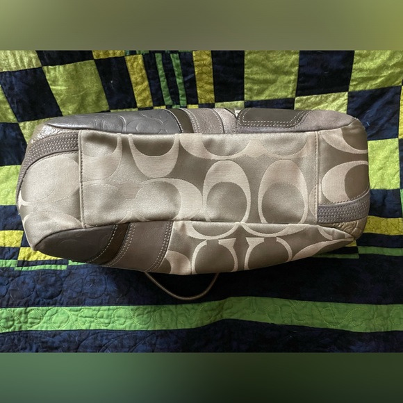 Coach Ocelot Animal Patchwork Monogram Bag with COA, Purple Interior F15459 - Picture 7 of 9